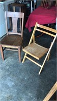 Pair of Wood Chairs "AS IS"
