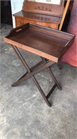 Wood Tray on Folding Stand
