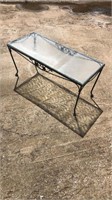 Metal Outdoor Table with Glass Top