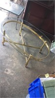 Brass Table with Beveled Glass Top