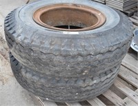 2 - 10.00-20 Truck Tires on Rims, Loc: *LY