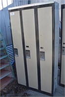 Set of 3 Metal Lockers, 36" x 11.5" x 72" Tall,