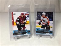 2 U.D Young Guns Rookie Hockey Cards