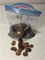4lb - 8oz. Bag Of Canadian Copper One Cent Coins