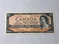 1954 Canadian $50 Banknote