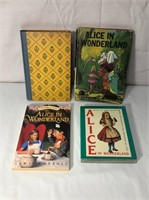 4 Vintage Alice In Wonderland Books