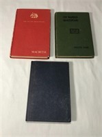 3 Vintage Shakespeare Play Books