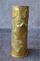 WWI Trench Art Shell Vase 1917
