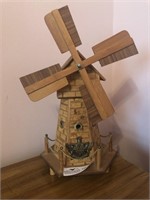 Wooden windmill music box.