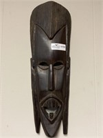 Zebra wood African mask Kenya 1965 21”