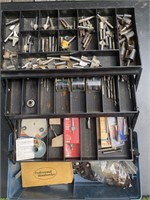 Plastic toolbox with router bits