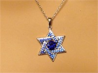 Sterling Silver Star Of David Pendant Necklace