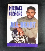 AUTOGRAPHED MIKE PINBALL CLEMONS BOOK "ALL HEART"