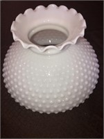 Vintage White Milk Glass Hobnail Lamp Shade