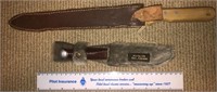 2 x Vintage Knives & Sheaths