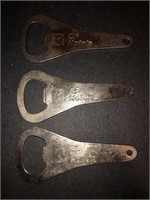 3 x Vintage CP HOTELS Bottle Openers