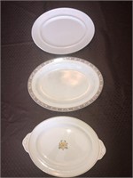 3 x Antique JOHNSON BROTHERS Serving Platters