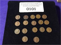 COINS 17 EARLY LINCOLN WHEAT PENNIES
