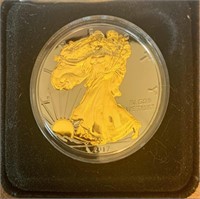 2017 Dollar  gold obverse and reverse black