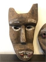 African Mask Carved Wood