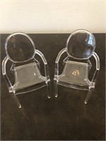 Pair Miniature Ghost Chairs MCM