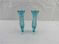 Blue Crystal Glass Pair