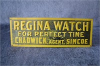 Regina Watch Sign Chadwick's Simcoe c.1920
