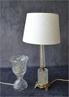Vintage Glass Lamps - 2 Total