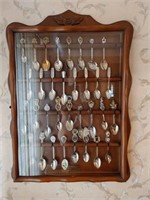 Souvenir Spoons w Cabinet