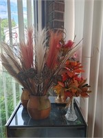 Assorted Vases and Faux Florals