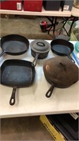 Group of cast iron cookware