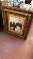 Antique oak picture frame