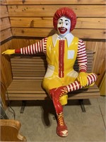 Life Size Ronald McDonald Bench