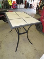 Mid Height Metal Table w/ Tile Top 39” x 27” x