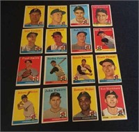 16 Different 1958 Topps Pittsburgh Pirates