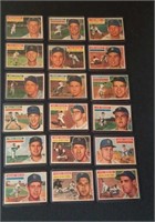 18 Different 1956 Topps Detroit Tigers