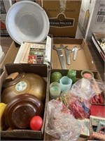 Candles, Bowls, Scissors And Assorted Items