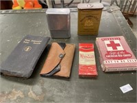 Cards, Bible, And cigarette items