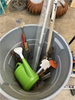 WATERING CAN - LOPPERS - HOE - FLAG POLE