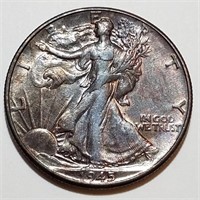 1945 Walking Liberty Half Dollar - Toned Dazzler!