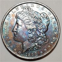 1890 Morgan Dollar - MS Rainbow Toner!