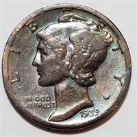 1939 Mercury Dime - Higher Grade Toner!