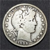 1906 Barber Half Dollar - Only ~5,000 Exist!!