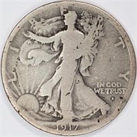 1917-S Walking Liberty Half Dollar - Obv Mintmark