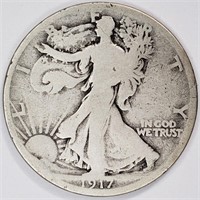 1917-S Walking Liberty Half Dollar - Rev Mintmark