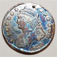 1830 Capped Bust Half Dollar - Toned Dazzler!