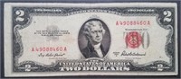 1953 Series A Red Seal $2 Two Dollar Note