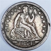 1854 Seated Liberty Dime - High Grade Beauty!