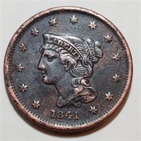 1841 Braided Hair Large Cent - Only 2,000 Survive!