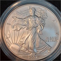 2007-W Silver Eagle Uncirculated w OGP